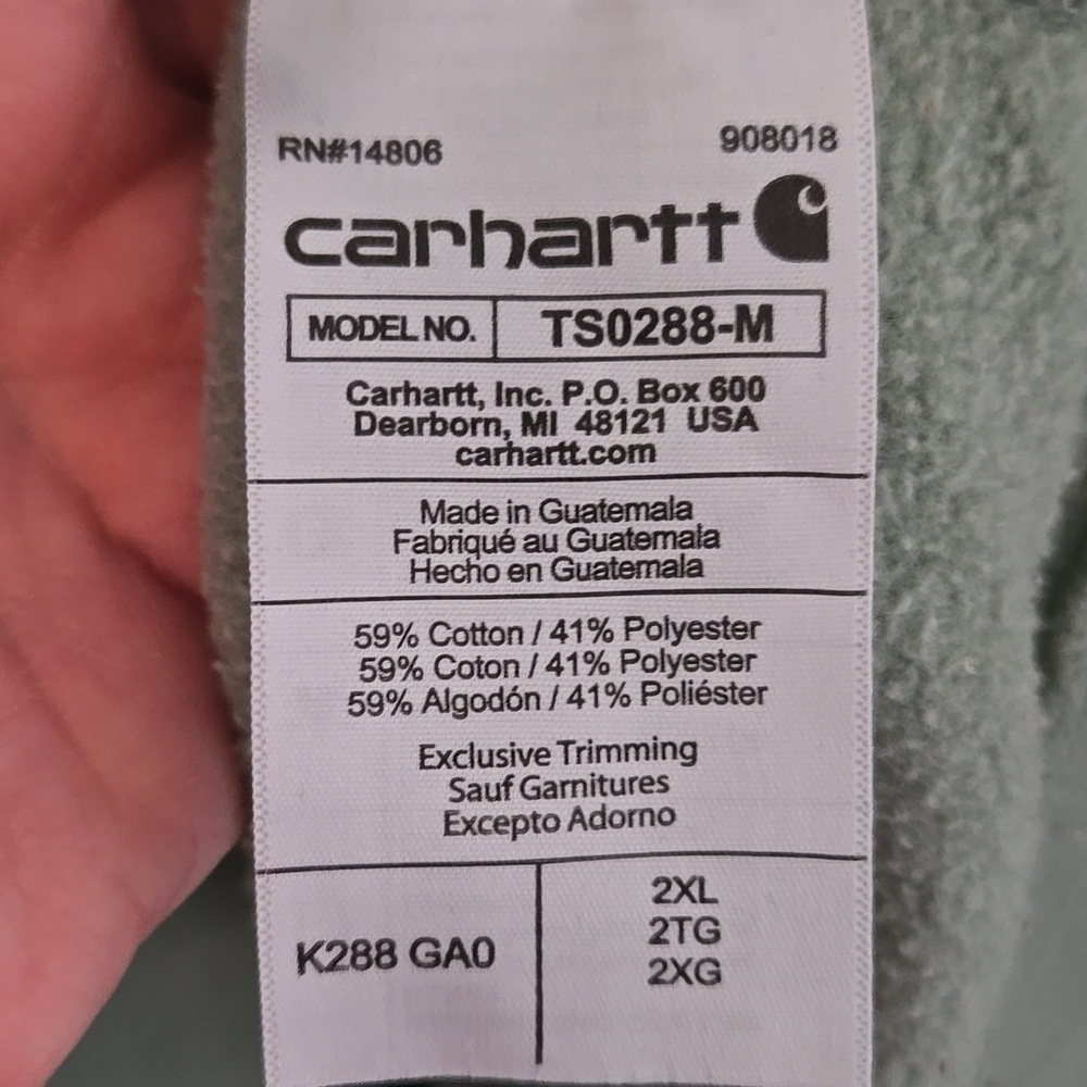 Carhartt | Green Midweight Hoodie Size 2XL - Picture 8 of 8
